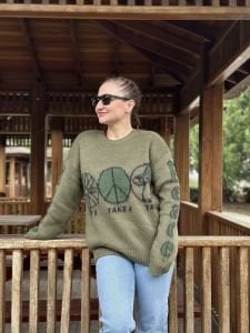 ORJİNAL Marka URBAN Haki oversize kazak