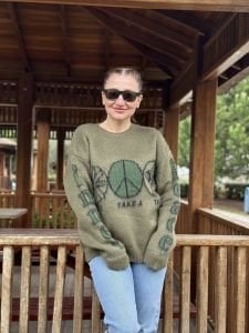 ORJİNAL Marka URBAN Haki oversize kazak