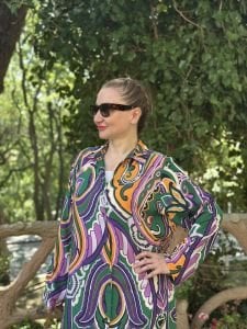 Rönesans viskon gömlek elbise