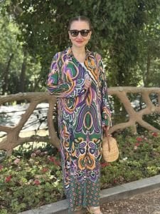 Rönesans viskon gömlek elbise