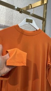 A.akay Uzun kol basic tişört turuncu