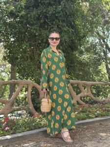 Nature viskon gömlek elbise