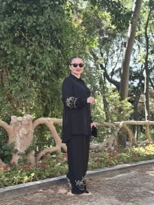 Viskon Nakışlı Takım Siyah 2140