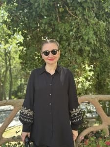 Viskon Nakışlı Takım Siyah 2140