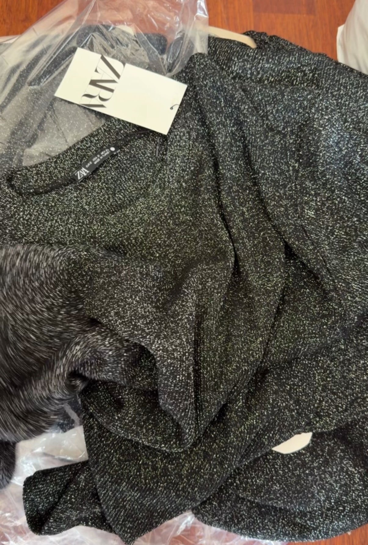 Orjinal likralı oversize Z.R simli bluz