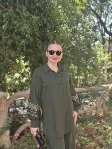 Viskon Nakışlı Takım Haki 2140