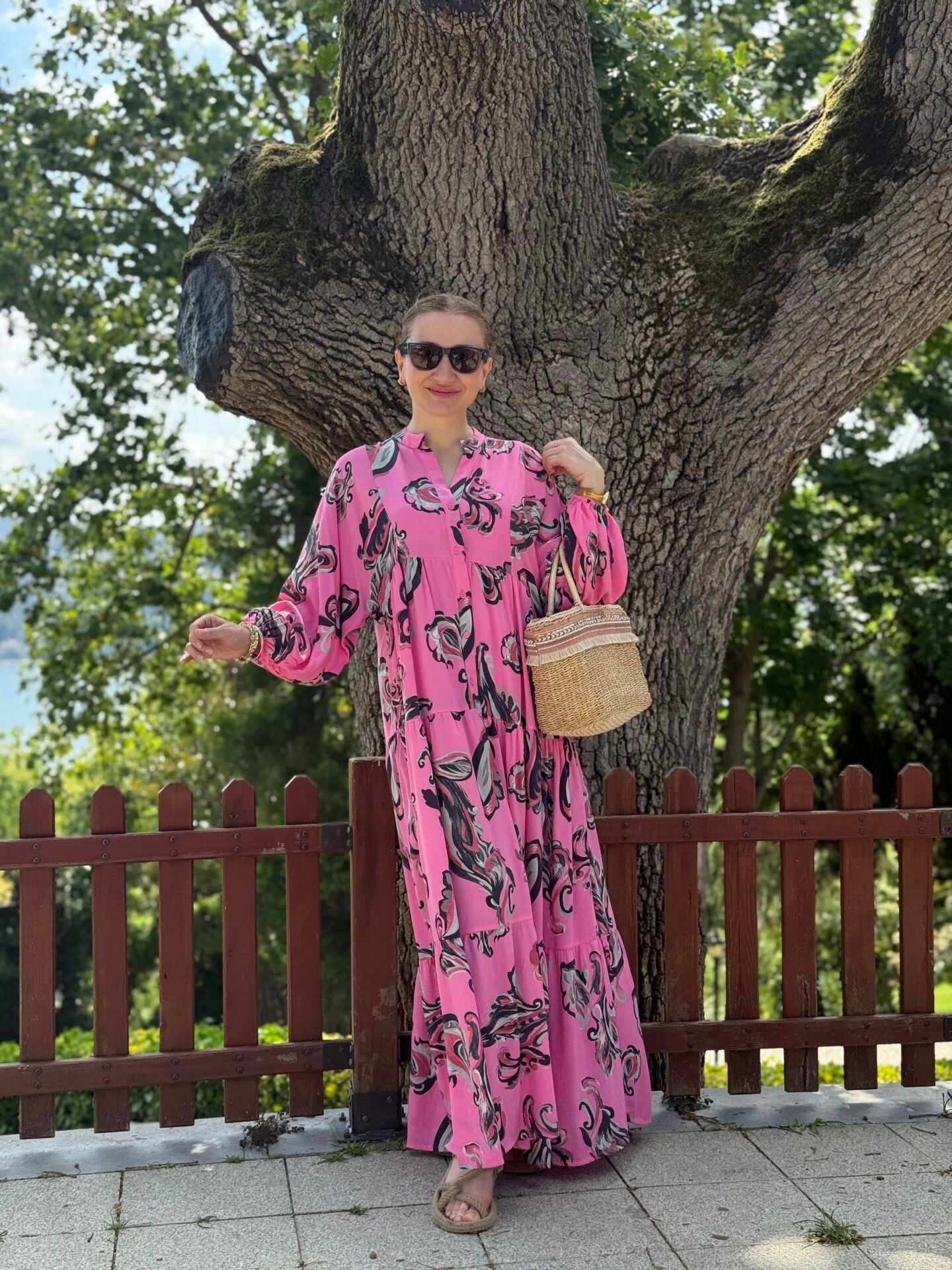 Pembe gri Viskon katleya elbise