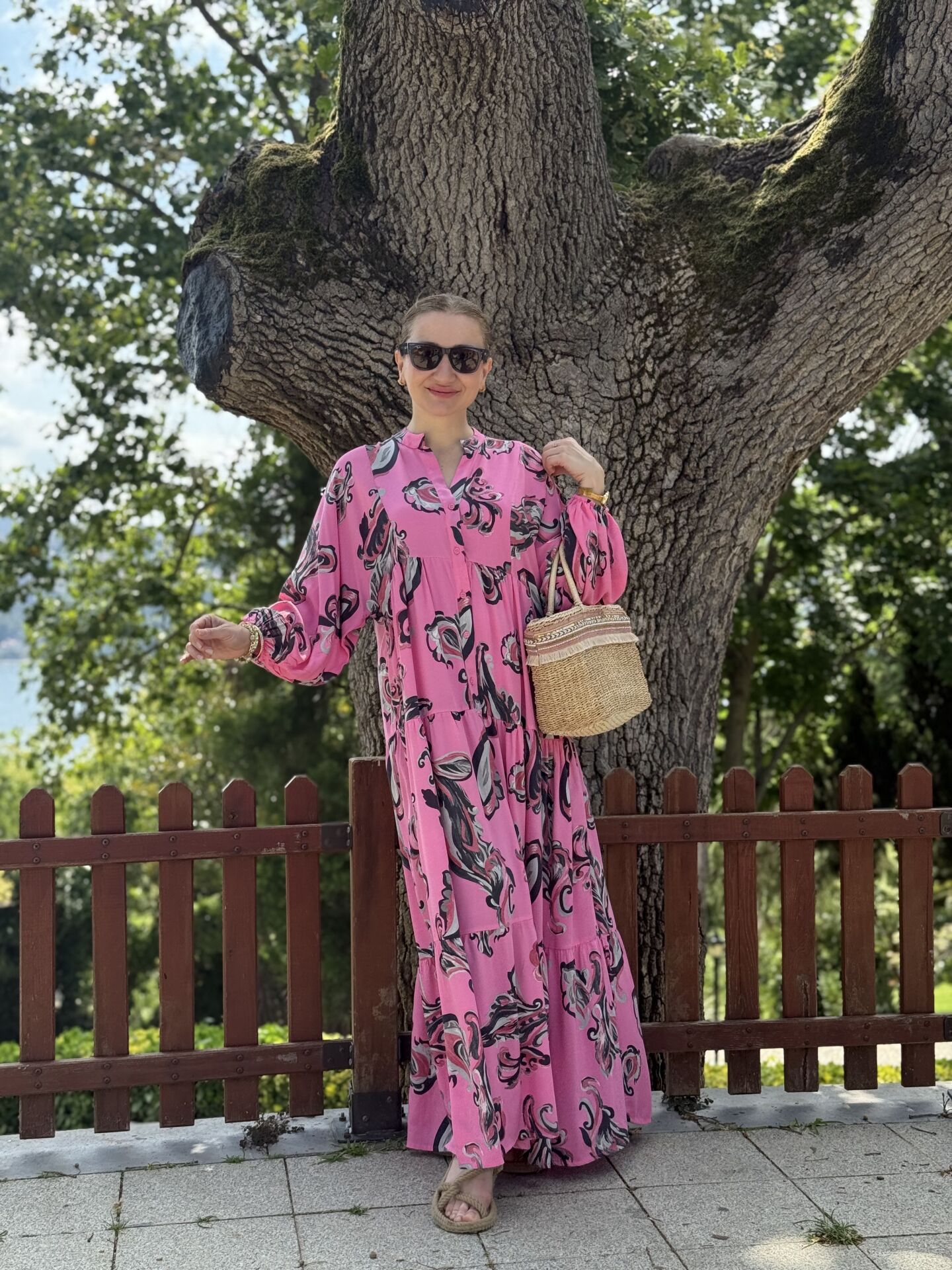 Pembe gri Viskon katleya elbise
