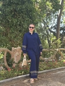 Viskon Nakışlı Takım Lacivert 2140