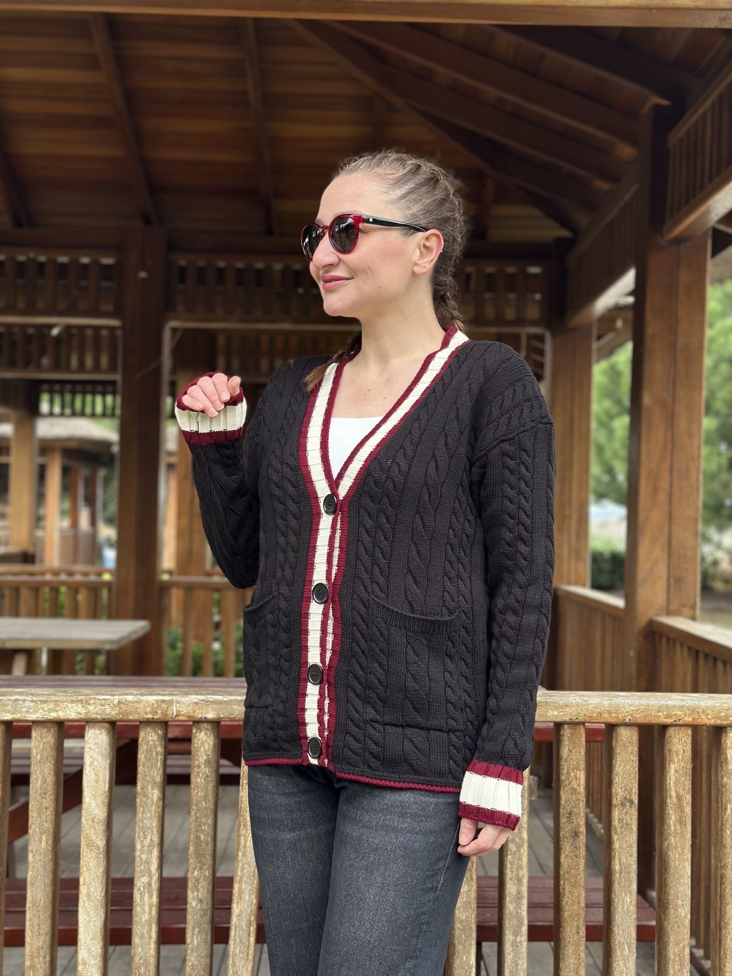 ZARA MODEL Kolej hırka siyah