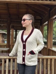 ZARA MODEL Kolej hırka krem