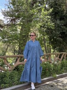 Polo Z.r model Denim Tensel elbise Mavi