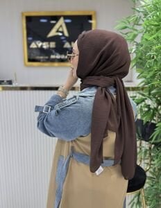 Premium Denim detaylı Trençkot A.camel