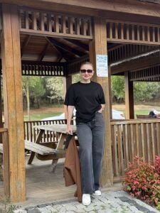 Orjinal Mng yani dikiş kot pantolon Antrasit