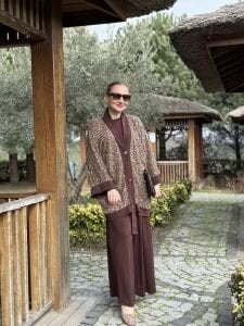 A.akay Pera tasarım 3lü Takım Kahve