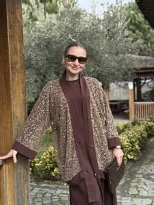 A.akay Pera tasarım 3lü Takım Kahve