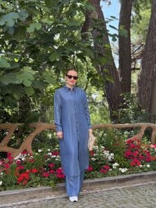 A.akay Denim tensel takım mavi