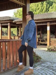 UNİSEX Orjinal HM kot gömlek koyu mavi