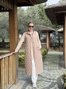 A.Akay Kapitone Yelek bej