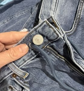 Orjinal COS beli büzmeli kot pantolon