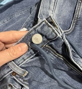 Orjinal COS beli büzmeli kot pantolon