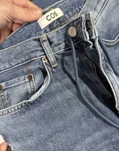 Orjinal COS beli büzmeli kot pantolon