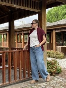 Orjinal COS beli büzmeli kot pantolon