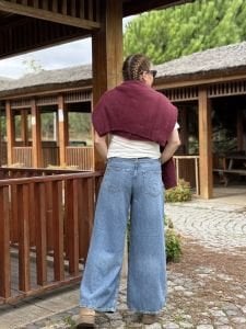 Orjinal COS beli büzmeli kot pantolon