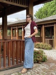 Orjinal COS beli büzmeli kot pantolon