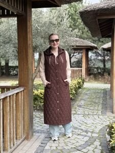 A.Akay Kapitone Yelek kahve