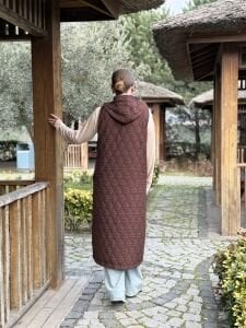 A.Akay Kapitone Yelek kahve