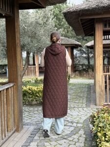 A.Akay Kapitone Yelek kahve