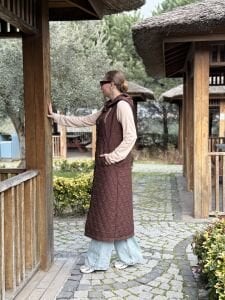 A.Akay Kapitone Yelek kahve