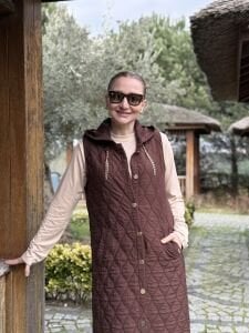 A.Akay Kapitone Yelek kahve