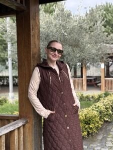 A.Akay Kapitone Yelek kahve