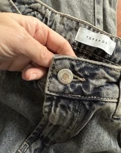 Orjinal topshop kot pantolon taşlanmış kahve