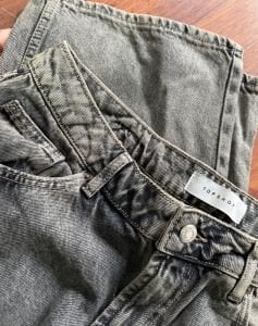 Orjinal topshop kot pantolon taşlanmış kahve