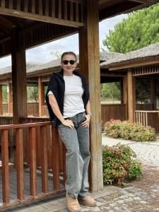 Orjinal topshop kot pantolon taşlanmış kahve