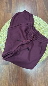 Bordo şardonlu alt eşofman