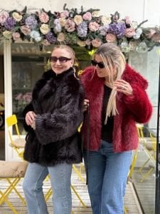 Premium Astarlı kısa KÜRK Bordo