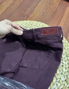 River skinny denim pantolon bordo