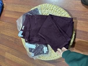 River skinny denim pantolon bordo