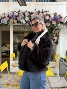 Premium Astarlı kısa KÜRK Siyah