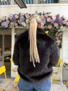 Premium Astarlı kısa KÜRK Siyah