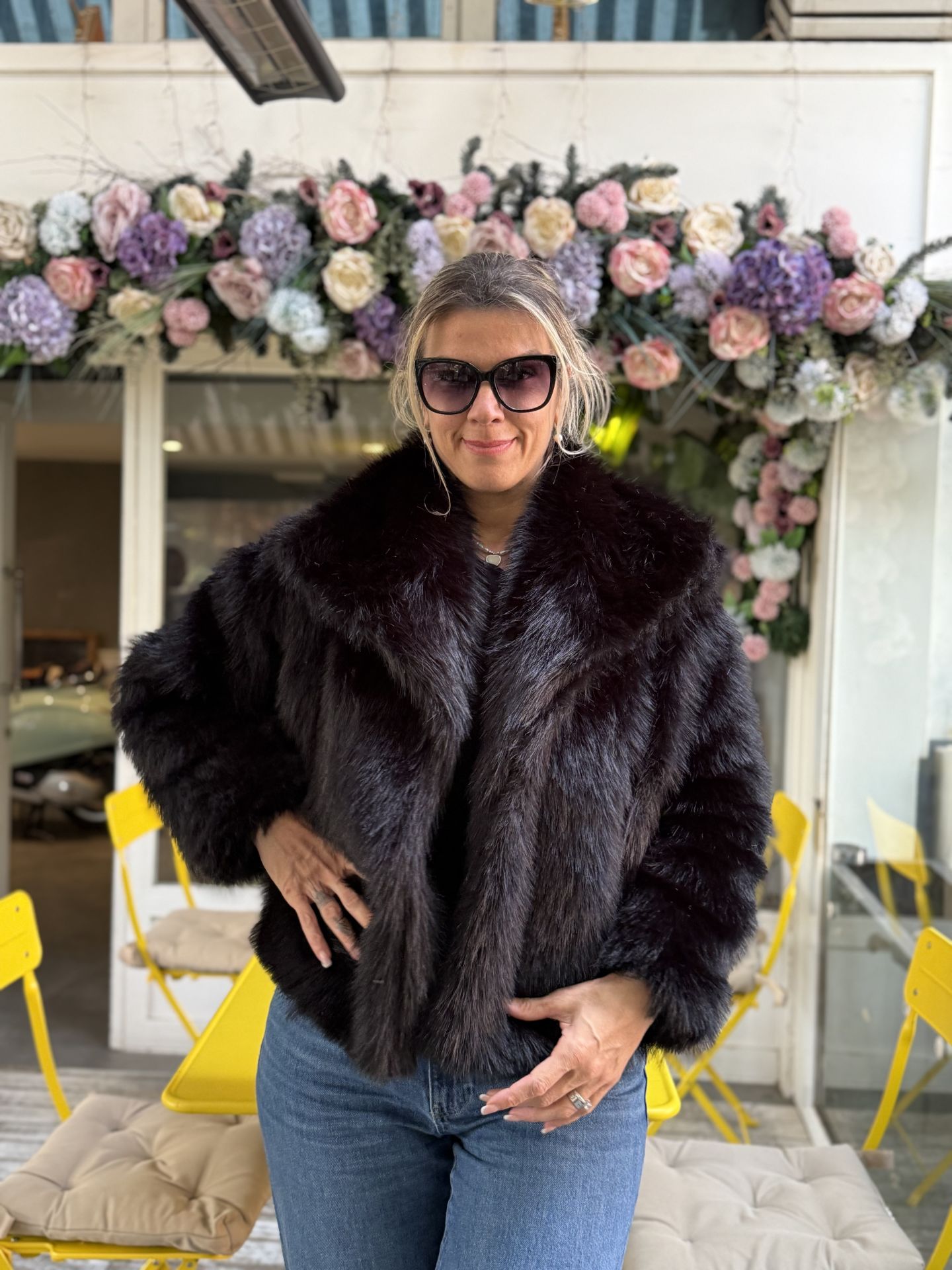 Premium Astarlı kısa KÜRK Siyah