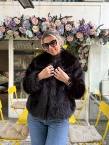 Premium Astarlı kısa KÜRK Siyah