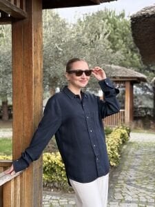 UNİSEX Orjinal Hm Tensel kot gömlek