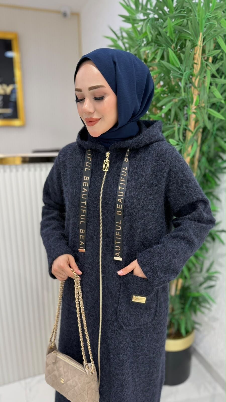 A.akay Mango Kapüşonlu Kaşe Kap Laci