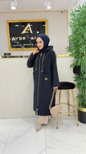 A.akay Mango Kapüşonlu Kaşe Kap Laci