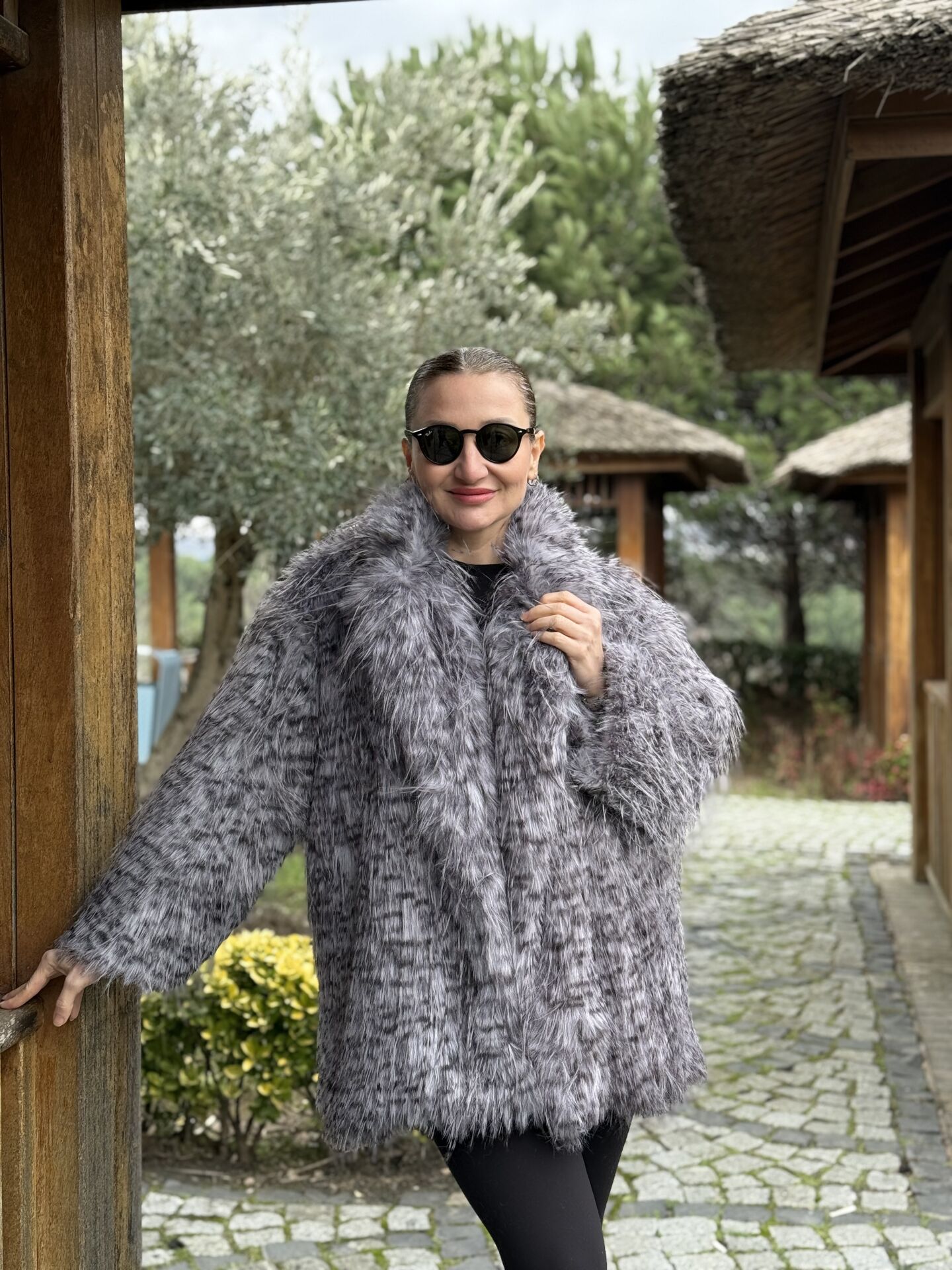 Premium Erya İthal Kürk Gri-leo